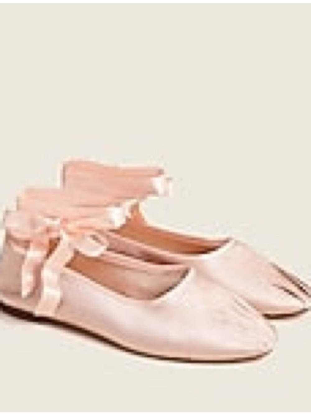 J. Crew Ballet Flats with Ankle Tie in Blush